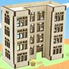 Garden Landscape Ornament Assembling Model Wooden Apartment Outland Model HX6C