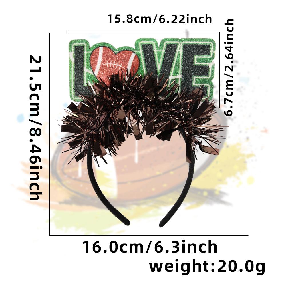 Super Bowl Party Decorations Colorful Stripes Headbands Cheering Fans American Football Letter