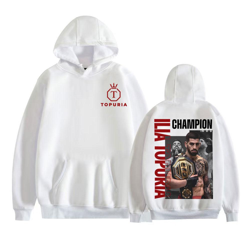 Limited El Matador Ilia Topuria Merch Hoodies Men's Clothing Harajuku Retro Sweatshirt Casual Fleece Oversized Hoodie Streetwear
