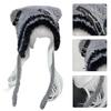 Funny Pattern Hat Lovely Unisex Holiday Hat Plush Winter Warm Snowmen Hat  for Winter Outdoor Activity