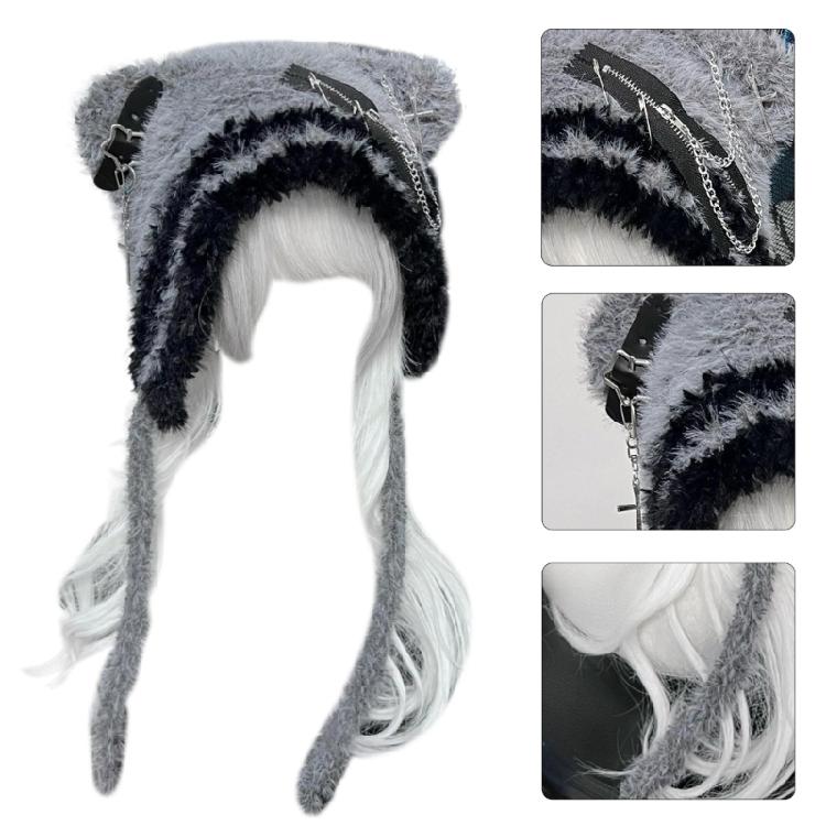 Funny Pattern Hat Lovely Unisex Holiday Hat Plush Winter Warm Snowmen Hat  for Winter Outdoor Activity