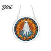 Acrylic Block Suncatcher Halloween Scary Bat Pumpkin Jigsaw Puzzle Suncatcher Stained Glass Style
