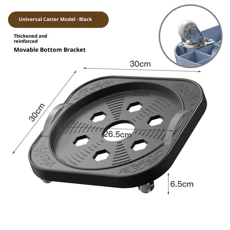Universal Movable Gas Tank Bracket Heavy Duty With Wheels Flower Pot Stand Tray Square Plastic Gas Cylinder Base