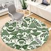 1pc Mushroom Butterfly Office Round Area Rug, Indoor Mat Suitable For Office, Under Office Chairs Bedroom Living Room Home Decor, Room Deco