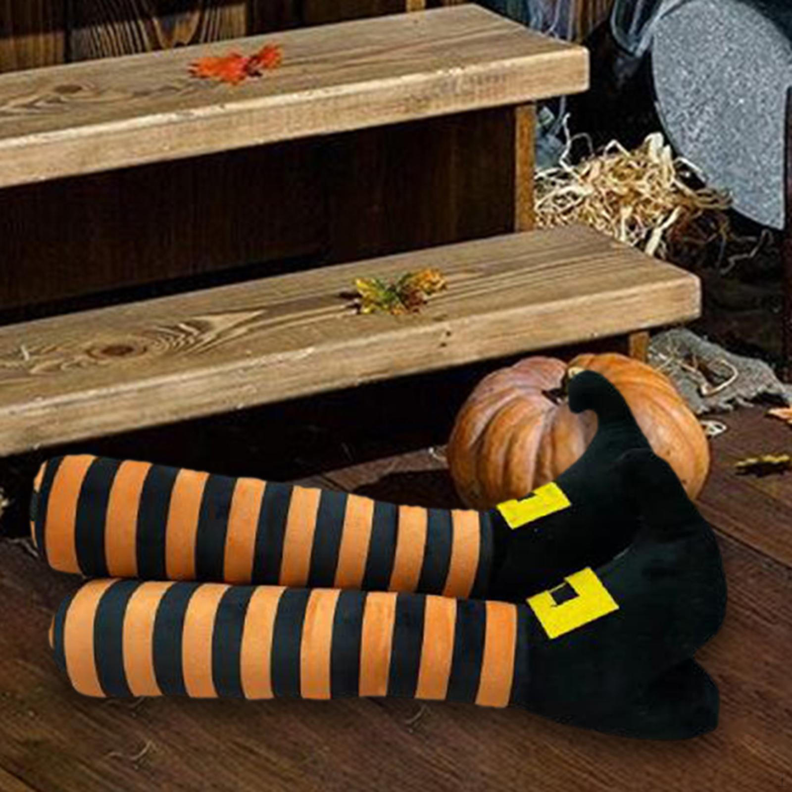 

Хэллоуин Злая Ведьма Ноги Опора Украшения Забавный Полосатый Узор