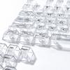 132Keys Transparent Keycaps 10mm Profile Keycap Set for Mechanical Keyboards with Color Lighting Side/Top Print