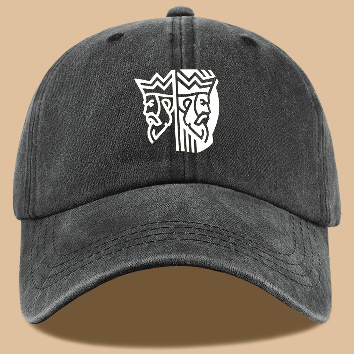 

Printed Baseball Cap Urban Casual Versatile Dad Hat Adjustable Trucker Hat чёрный