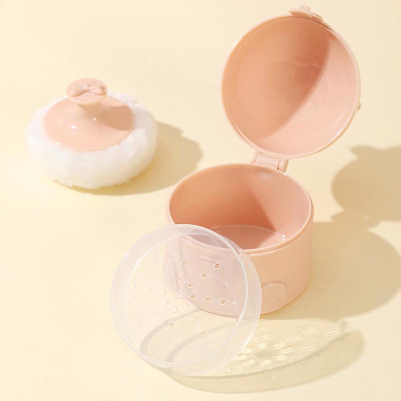 Bear-Shaped Empty Container – Multipurpose Storage Box for Baby Powder, Refills, and Powder Puffs