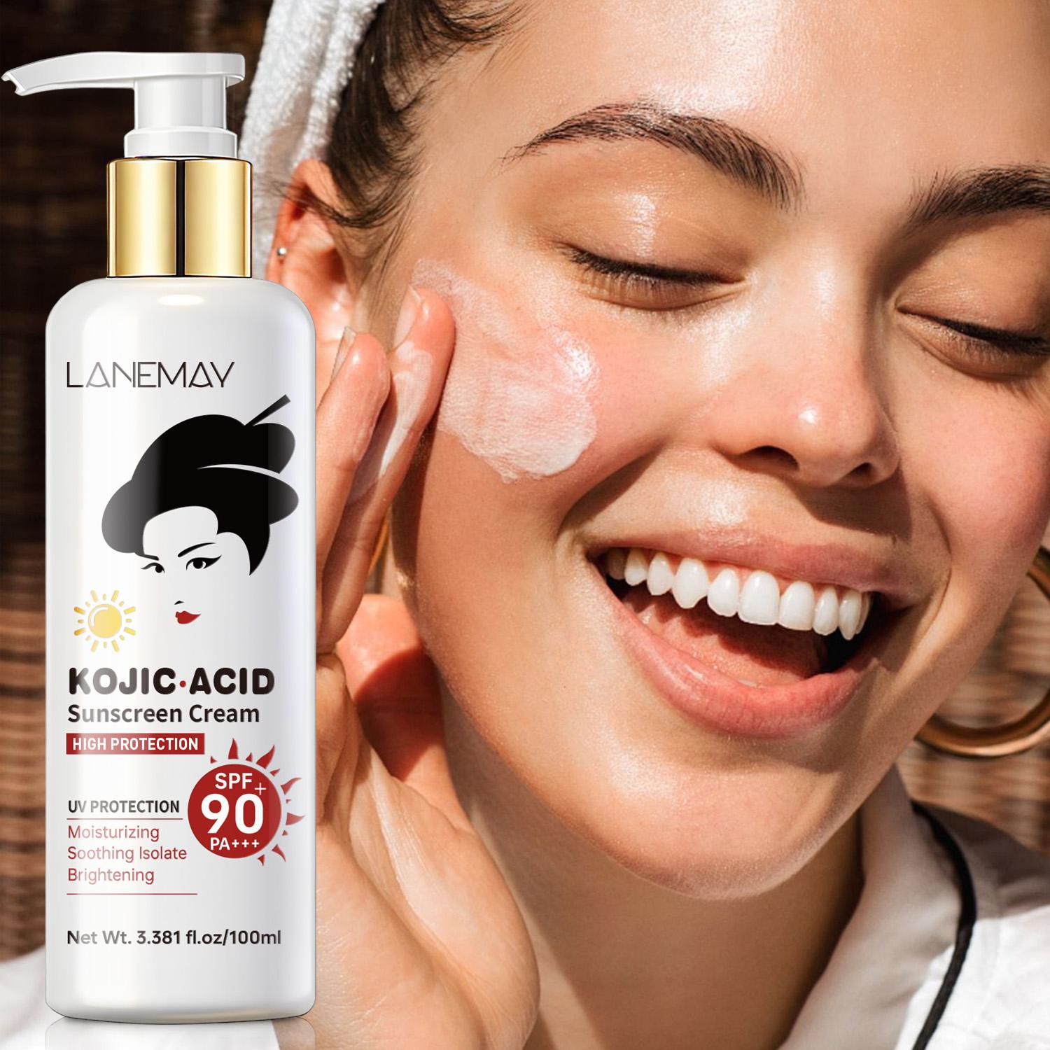 

Kojic Acid Sunscreen Cream-Improve Acene Prone Skin-Moisturizing & Brightening-Soothing Isolate-Suitable For All Skin Types, 100ml