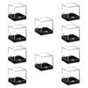 10 Pieces Mineral Display Boxes Display Holders Dustproof Multifunctional Sample Containers Mini Storage Boxes for Jewelry