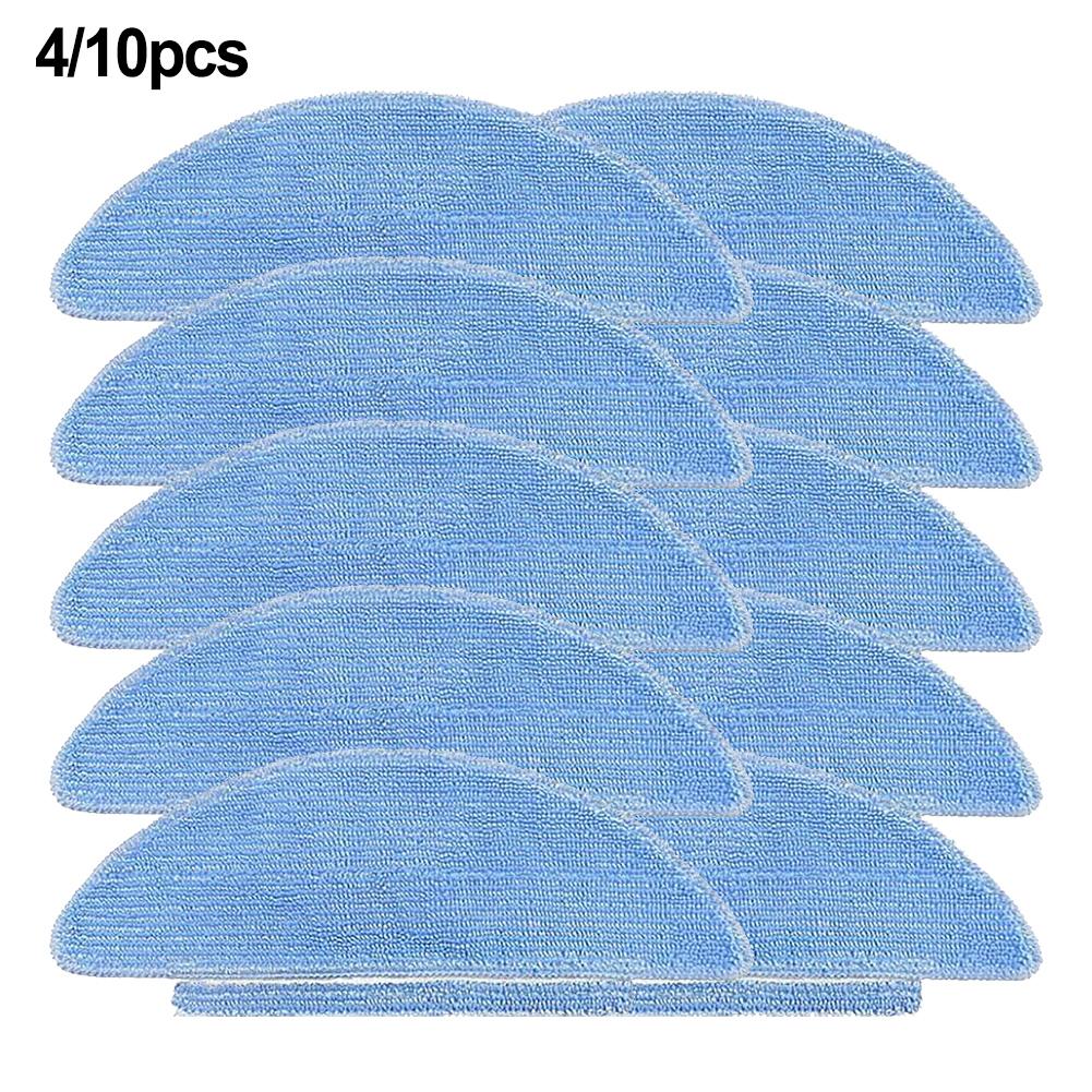 4 Pack Mop Cloths for ZACO A10 Pro Robot Vacuum Cleaner Accessories Microfiber Replacement Kit for Efficient Cleaning