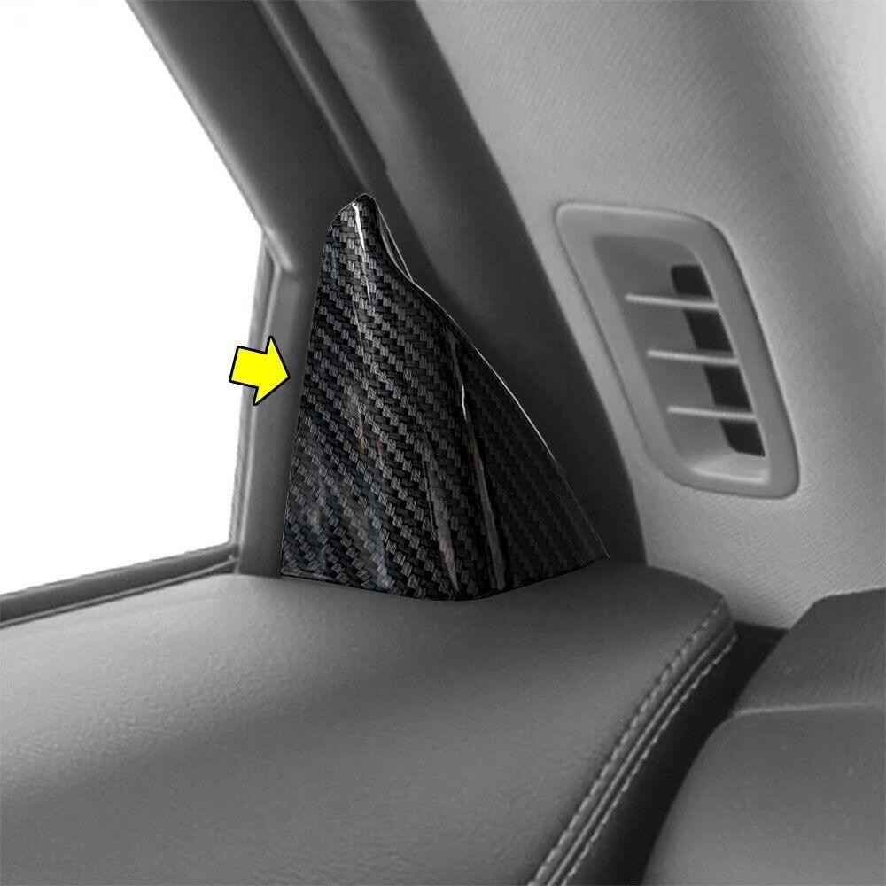 For 2017-2024 Mazda CX-5 Interior Front Pillar Trim Covers Carbon Fiber Pattern