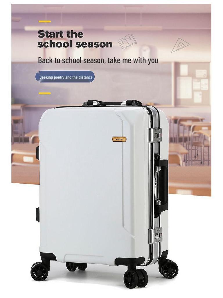 2025 Universal Wheel Aluminum Suitcase with Combination Lock