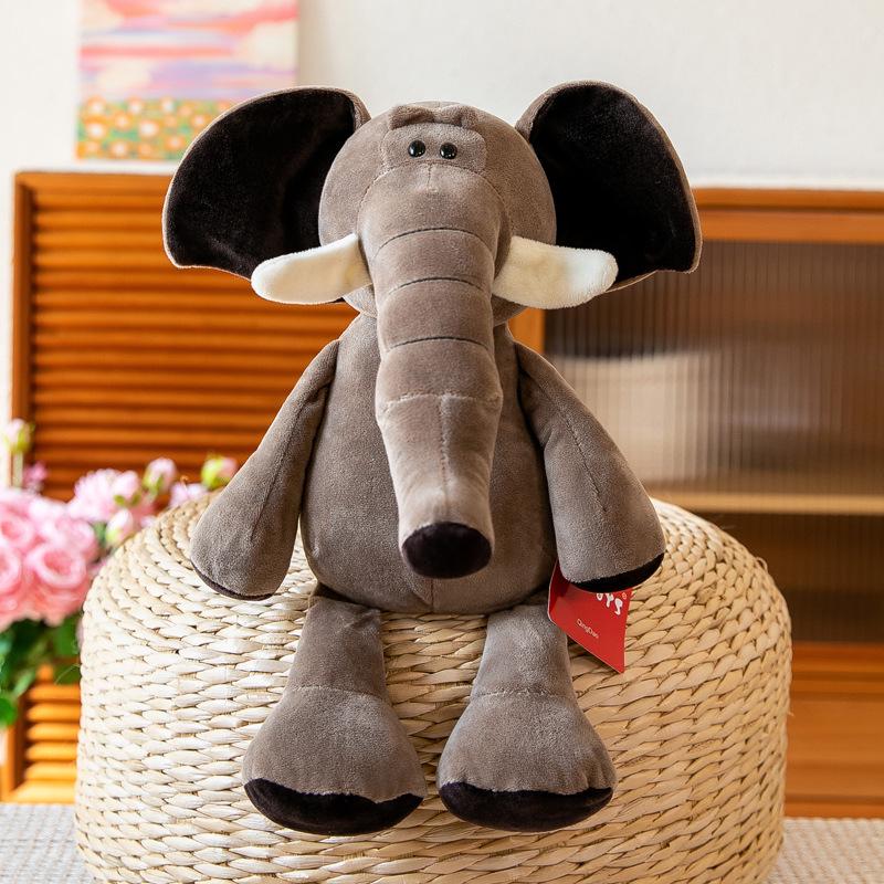 Jungle Animal Plush Toys: Elephant, Monkey, Tiger, Lion, Giraffe