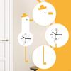 Chick Wall Clock with Swing Foot Pendulum Hanging Decor for Classroom