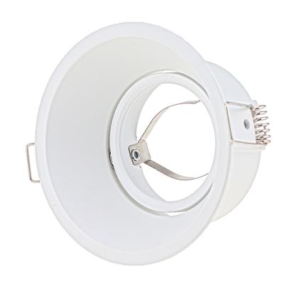 White Downlight Housing LED Embedded Anti-glare Spotlight GU10 MR16 Halogen Fitting Round Ceiling Recessed Lamp Holder Fixture