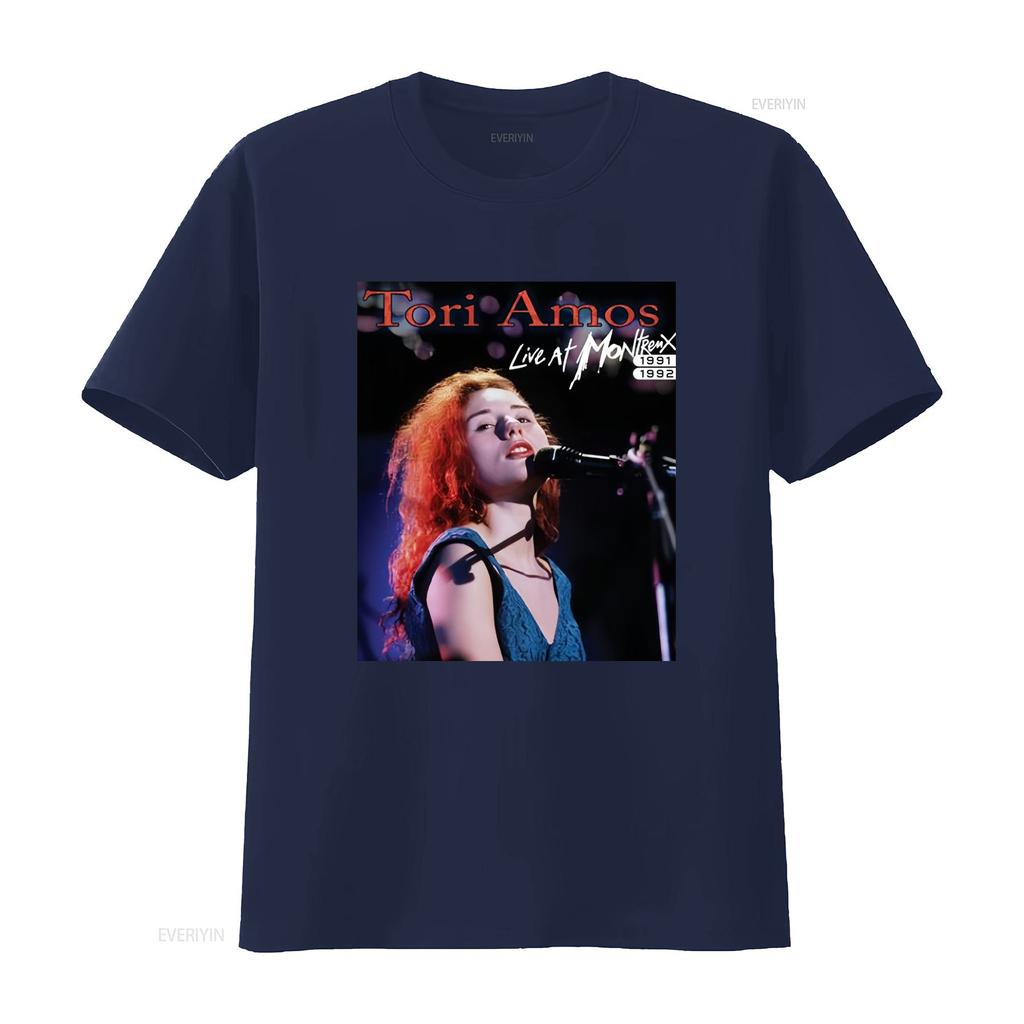 Tori Amos Live At Montreux 1991 1992 T Shirt Stylish Black Size S M L XL Vintage Washed Versatile Soft Unisex Breathable