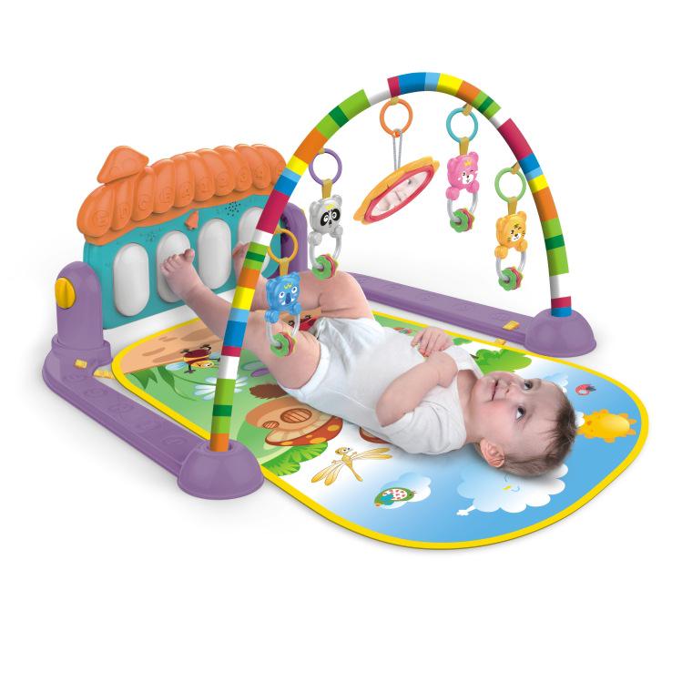 Infant Musical Play Mat & Piano Gym with Rattle Toys (0-18 Months)