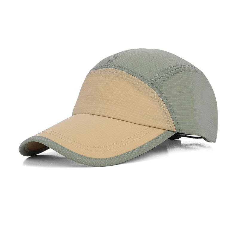 Summer Sun Hat Contrast Color Stitching Quick-Drying Waterproof Cap Men's Outdoor Running Sunscreen Baseball Cap