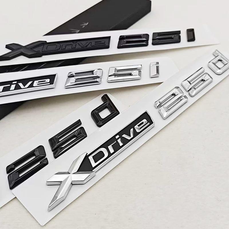 3D ABS Auto Styling Logo XDrive 25i 25d Plakette Heckklappen Emblem Seiten Tür Aufkleber Für BMW X2 X3 XDrive Auto Zubehör