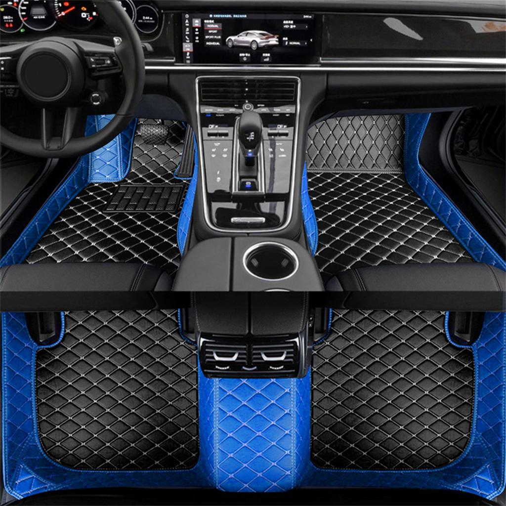 Artificial Leather Custom Car Floor Mats for BMW G30 5 Series 2017-2023 Year Interior Details Car