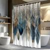 Boho Feather Shower Curtain Beaded Dreamcatcher Design Tribal Art Bathroom Decor Waterproof Printed Bath Curtain Home Fashion