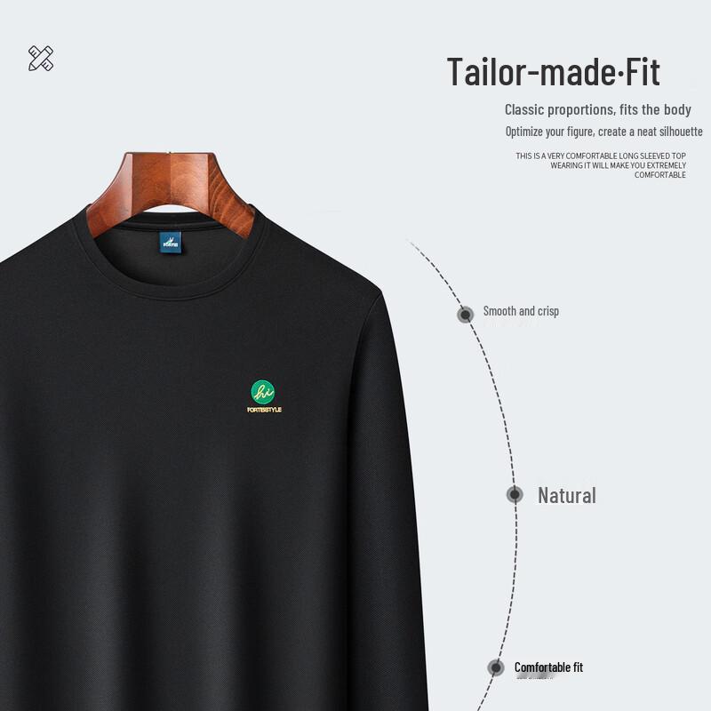 Men's Easy-Care Crew Neck Long Sleeve Sweatshirt