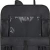 2 Pieces Car Back Seat Protector Organizer Kicking Mat with Adjustable Straps Black Waterproof