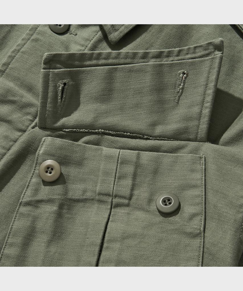 Vdr Back Sateen Cotton Jungle Fatigue Jacket [Swamp Green]