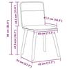VidaXL Chaises à manger lot de 2 gris clair tissu, chaise de dîner, chaise de cuisine, chaise d'appoint, chaise, chaise de 4101220