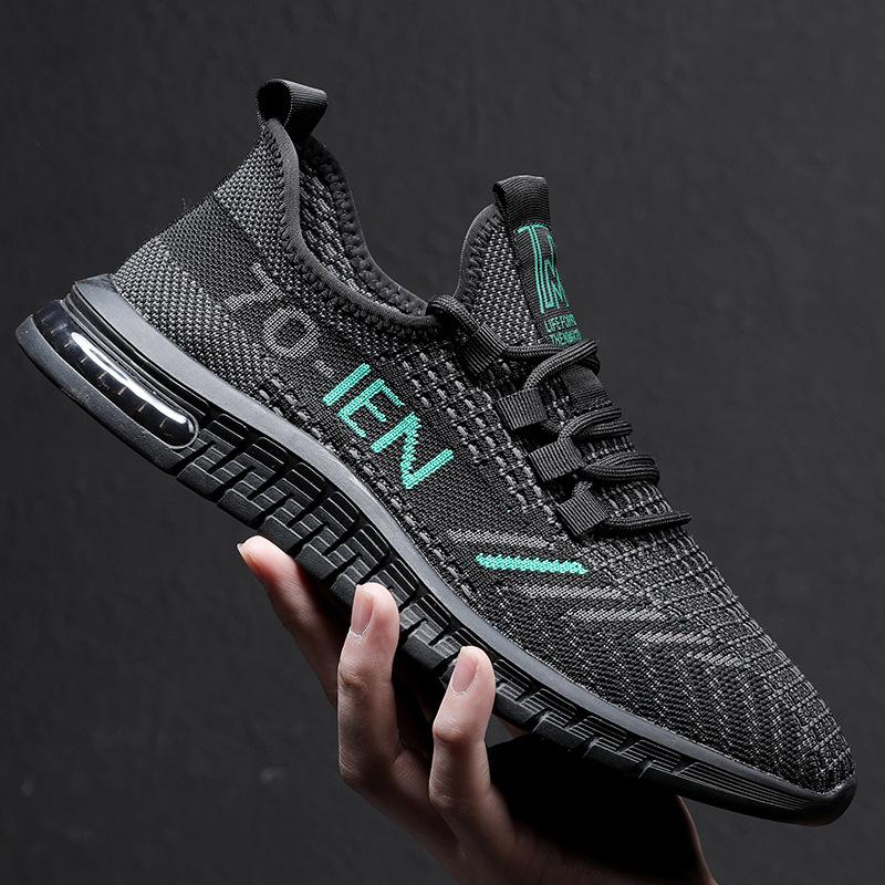 Summer Men's Shoes Extra Large Size Breathable Men's Casual Fly-woven Shoes Running Shoes Korean Version Mesh Tide Sneakers 46 Comfortable