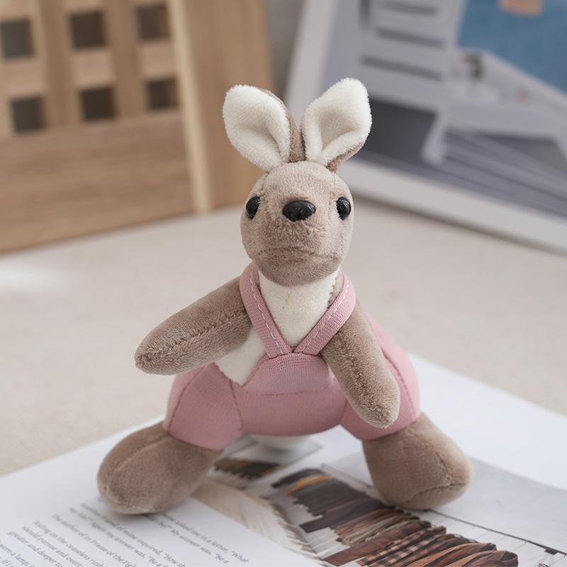 

Cuddly Sweet And Kangaroo Plush Toy Keychain Ideal For Romantic Gifts And Collectibles розовый