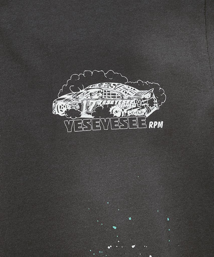 YESEYESEE Y.E.S Vintage Racing Tee Charcoal
