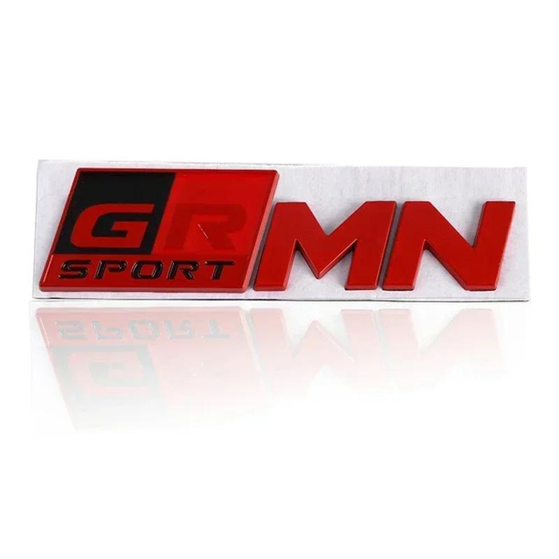 3D Metal GR Sport MN GRMN Letters Car Fender Rear Trunk Badge Emblem Sticker For RZ RC RS Corolla Camry Prius Accessories