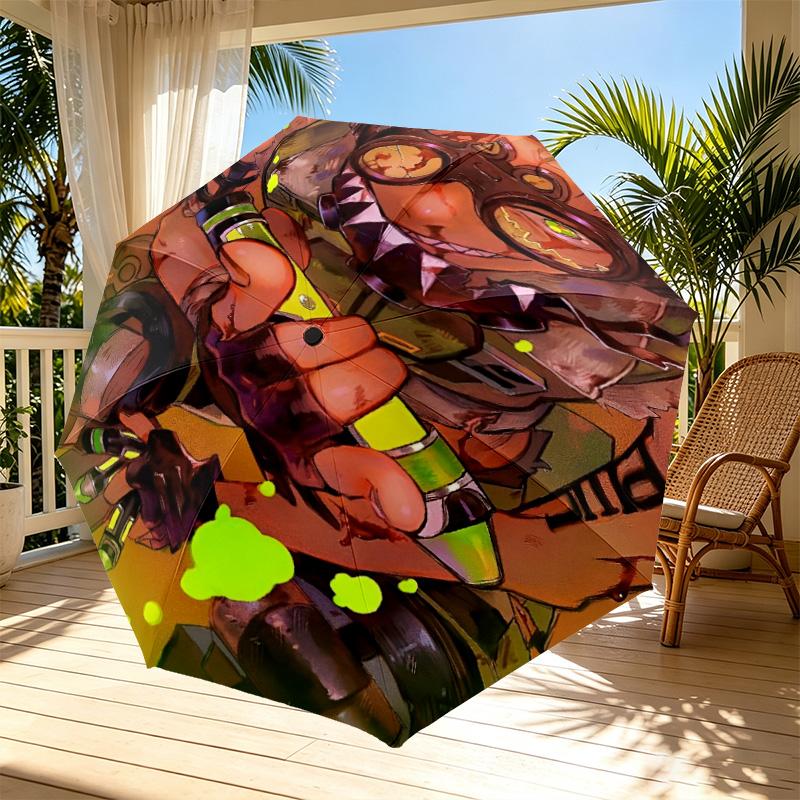 Apex Legends Print Automatic Open Close Umbrella, Portable Foldable Umbrella, for Outdoor Commute Camping Trip, Ideal Birthday Gift