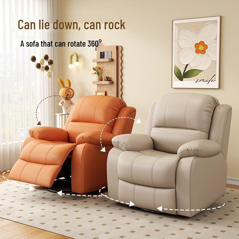 Electric Massage Leather Recliner: Space Capsule Rocking Chair for One
