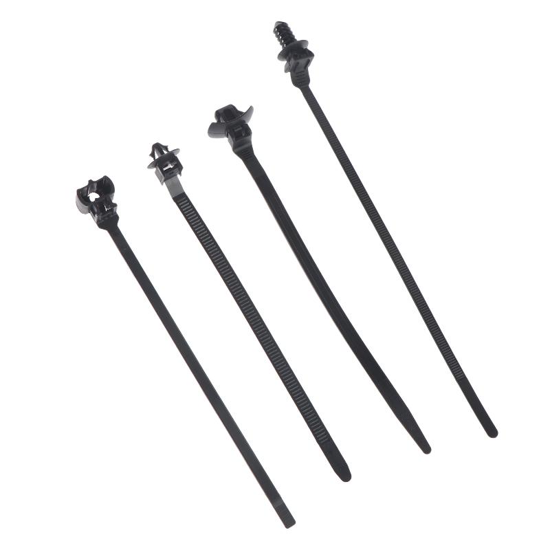 20Pcs Nylon Plastic Push Mount Cable Zip Ties Self Locking Wire Harness Fastener Clips For Car Automotive Wiring Management