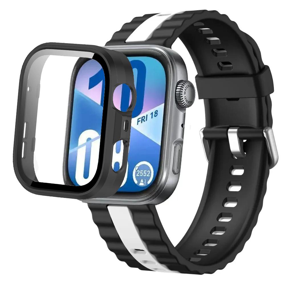 Silikonarmband+PC-Hülle für Huawei Watch Fit 4/Fit 4 Pro Intelligentes Armbandteile für Huawei Watch Fit 3 Uhr Schutzhülle