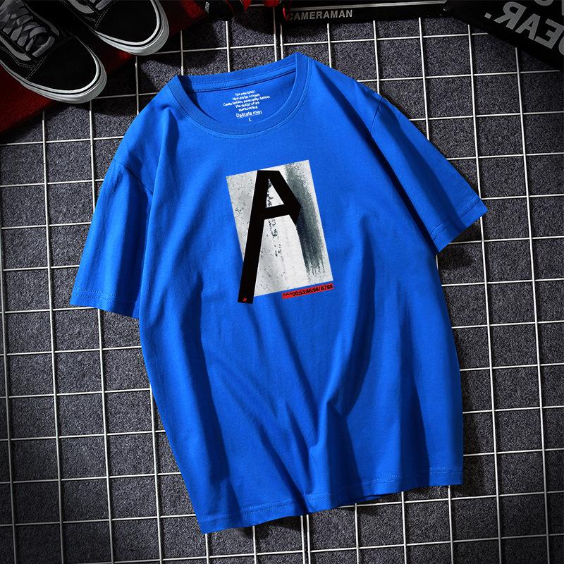 A Large Size Men Short Sleeves T-shirt 100% Cotton Casual Tee Shirt S-6XL