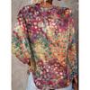 Women's Random Printed Long Sleeved Round Neck Slightly Elastic T-shirt