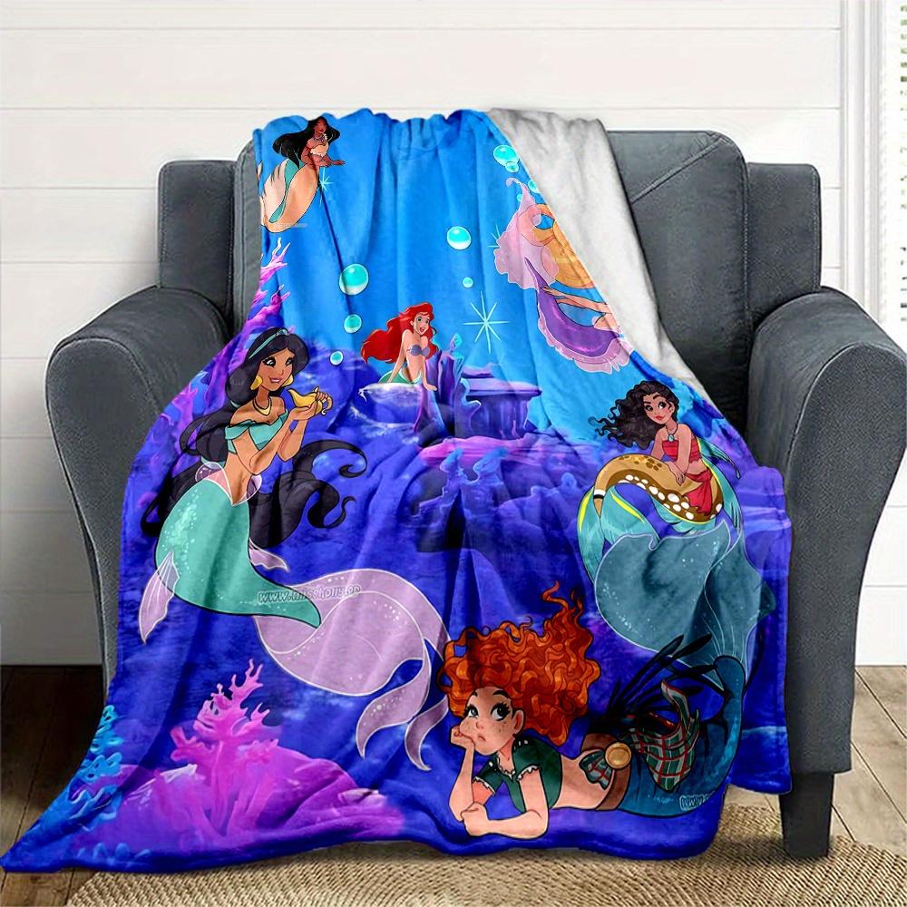 1pc, Disney Classic Princesses Blanket Seasonal Home Decorative Throw for Room, Soft Warm Bedding Gift Idea for Family and Friend, Living Room