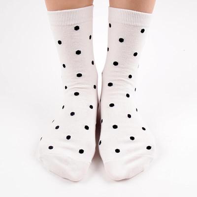 Salon_white Dot Socks