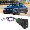 Keenso Fog Light Switch, 5 Pin Black Plastic Car Push Button, Fog Light On Off Switch, Fog Lamp Assembly for Cars, Trucks, SUVs