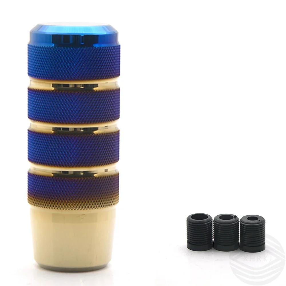 1pcs Universal 95MM Non-Slip Gear Shift Knob Manual Transmission Aluminum Knurled Shifter Lever Knob