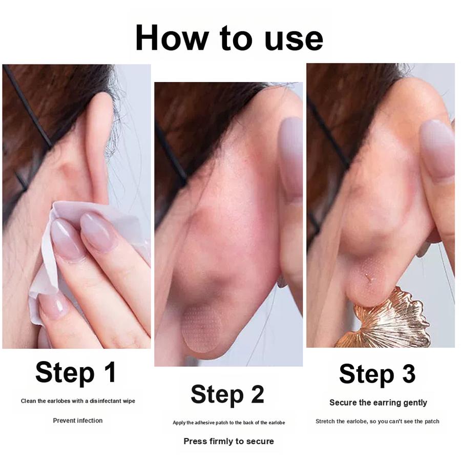 50 Pcs Transparent Ear Piercing Healing Supports Invisible Ear Piercing Protection Stickers