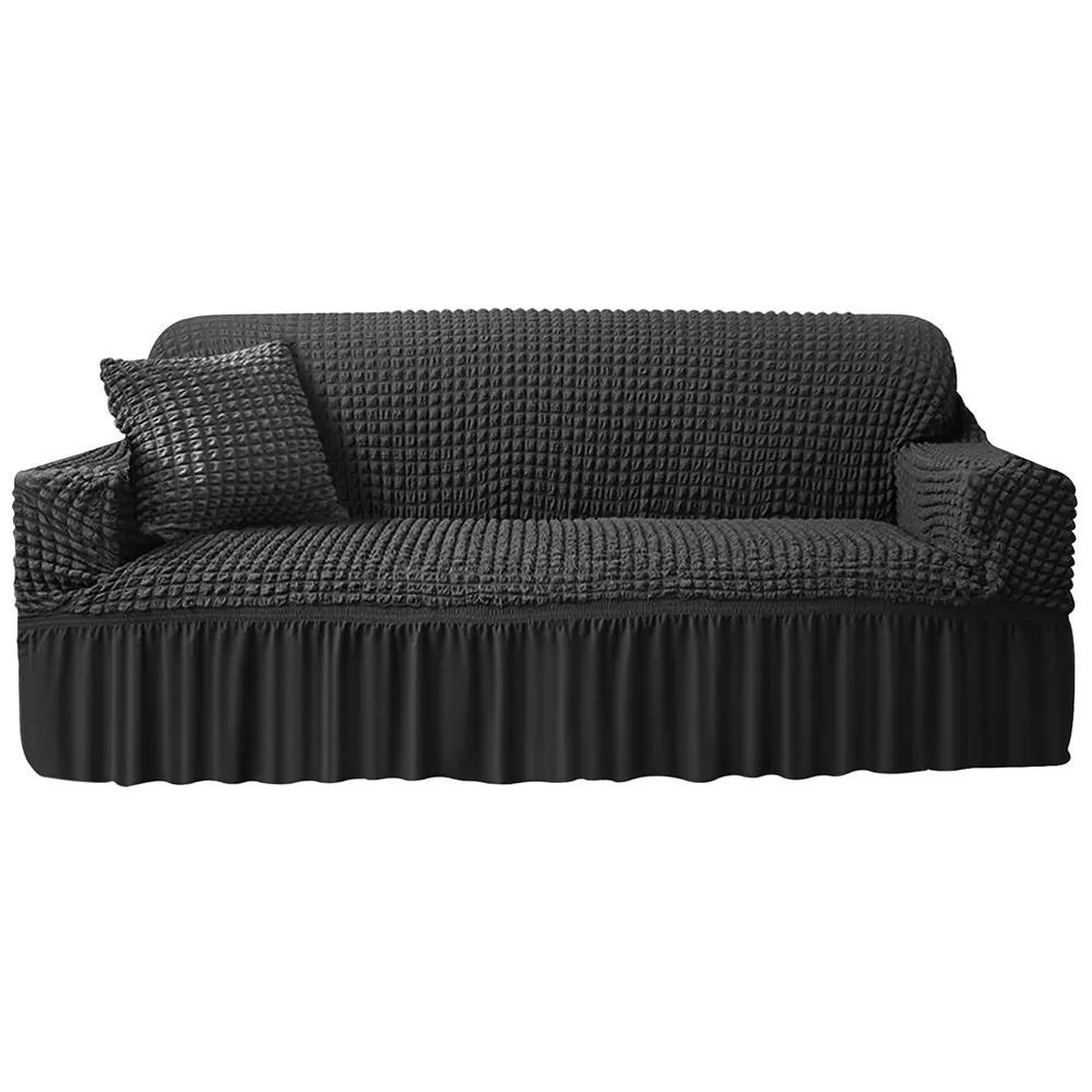 

Чехол для дивана, 1 шт., чехол для подушки дивана с юбкой, прочный, моющийся, растягивающийся, легко надевается, универсальный защитный чехол для мебели 1 Seater 90-140cm