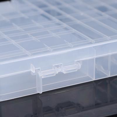 Yerleştirilen 100 Adet Aaa Aa Pil Tutucu için Süper Hacimli Plastik Pil Saklama Kutusu