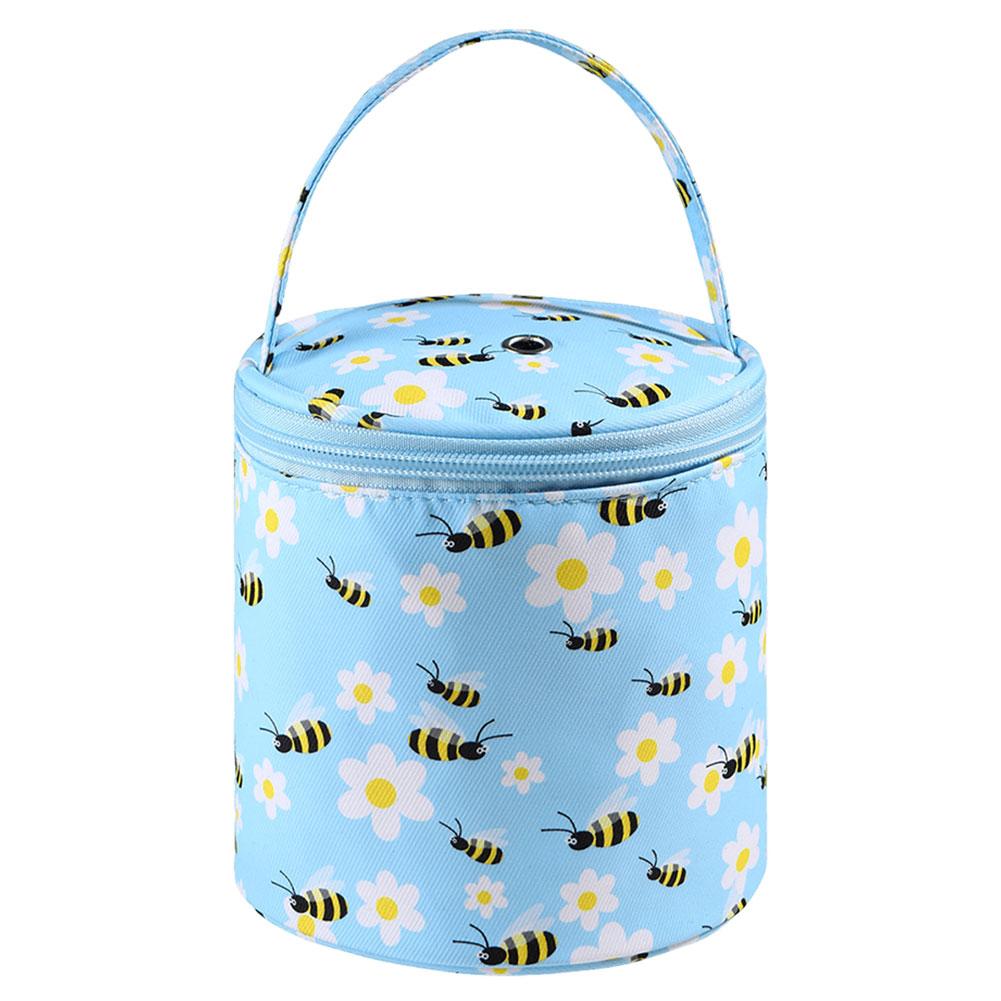 

Сумка для вязания крючком Oxford с узором «роза» Сумка для вязания с ручкой Короткий держатель пряжи Перфорированный для крючков и спиц