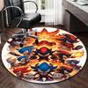 1pc Sonic the Hedgehog Anime Design Round Carpet - Office Chair Mat, Non-Slip Rug for Home Decor, Living Room, Bedroom, Game Room