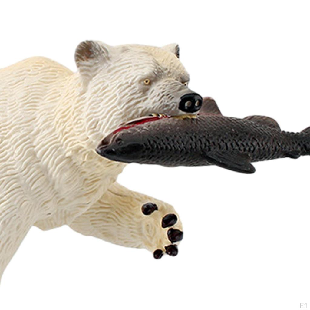 White Bear Arctic Animals Model Miniature Realistic Playset Wildlife Animal Figurine for